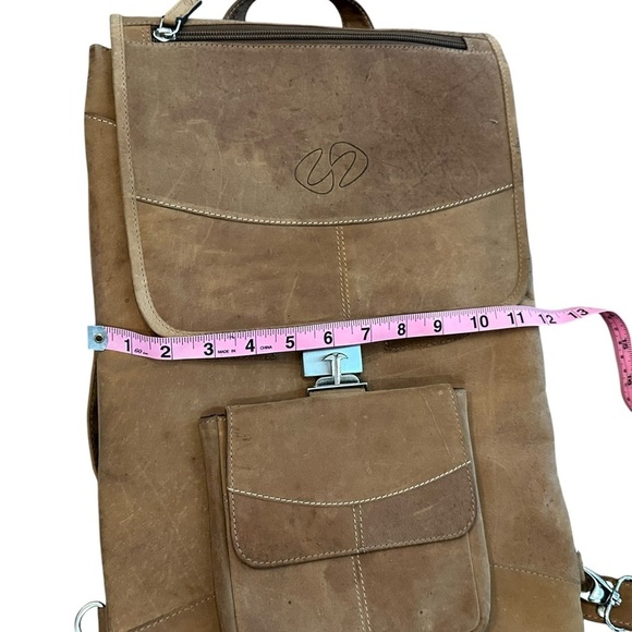 Michael Santoro Design MacCase Leather Vertical Messenger Laptop Computer Bag - Picture 7 of 7